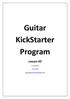 Guitar KickStarter Program