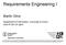 Requirements Engineering I