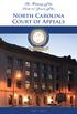 The History of the First 50 Years of the. North Carolina Court of Appeals