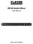 ZM 84 Audio Mixer. User Manual. Order code: CRAM41. Audio Mixer ZM 84 AUX 3 AUX 1 AUX 2 AUX 4 MASTER 1 MASTER 2 OFF BASS BASS TREBLE TREBLE BASS BASS