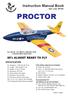 PROCTOR. Instruction Manual Book 95% ALMOST READY TO FLY. Item code: BH154. SPECIFICATION ALL BALSA - PLY WOOD CONSTRUCTION. COVERED WITH ORACOVER