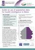 Guide on use of population data for health intelligence in Wales