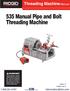 535 Manual Pipe and Bolt Threading Machine