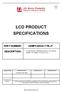 LCD PRODUCT SPECIFICATIONS