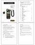 INSTRUCTION MANUAL LM192 LIGHT METER ALWAYS READ THESE INSTRUCTIONS BEFORE PROCEEDING CONTENTS. Precautions 1. SAFETY INFORMATION