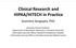 Clinical Research and HIPAA/HITECH in Practice