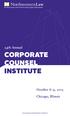 54th Annual CORPORATE COUNSEL INSTITUTE. October 8 9, Chicago, Illinois.