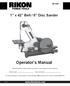 1 x 42 Belt / 8 Disc Sander. Operator s Manual. Record the serial number and date of purchase in your manual for future reference.