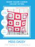 Miss Daisy. Granny Square. Cushion Cover. Patterns & Tutorials. Granny Square cushion Crochet Pattern. Free pdf pattern. Crochet & Sewing.