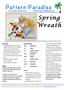 Spring Wreath. Abbreviations: beginning. double crochet. half double crochet. hdc. single crochet slip stitch