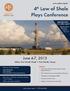 4 th Law of Shale Plays Conference