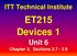 ITT Technical Institute. ET215 Devices 1. Unit 6 Chapter 3, Sections