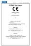 CE EMC Test Report. (Declaration of Conformity) For. Electromagnetic Interference. Prepared for