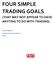 FOUR SIMPLE TRADING GOALS