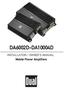 DA6002D-DA10004D. INSTALLATION / OWNER'S MANUAL Mobile Power Amplifiers