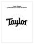 Taylor Guitars Certified Service Center Guidelines