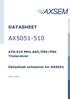 DATASHEET AX MHz ASK/FSK/PSK Transceiver. Datasheet extension for AX5051. Version