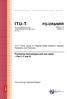 ITU-T. FG-DR&NRR Version 1.0 (05/2014) Promising technologies and use cases Part I, II and III