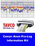 TAVCO. Services, Inc. Canon /Azon Pro-Log Information Kit