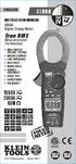 CL900. True RMS 1000V 2000A 60MΩ ENGLISH. INSTRUCTION MANUAL 2000A Digital Clamp Meter. Measurement Technology