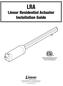 LRA Linear Residential Actuator Installation Guide