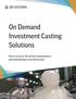 On Demand Investment Casting Solutions