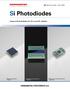 Si Photodiodes. Lineup of Si photodiodes for UV to near IR, radiation. Selection guide - April element Si photodiode array S
