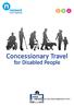 Concessionary Travel for Disabled People