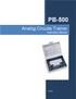 PB-500. Analog Circuits Trainer Instruction Manual