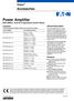 Power Amplifier EEA-PAM-5**-A-32 for Proportional Control Valves Contents The following power amplifier models are covered in this catalog