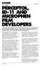 PERCEPTOL, ID-11 AND MICROPHEN FILM DEVELOPERS