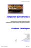 Timpdon Electronics. Product Catalogue. Manufacturers of High Quality Electronic Equipment for Model Railway and Marine Modellers