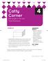 Catty Corner. Side Lengths in Two and. Three Dimensions
