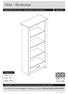Ohio - Bookcase MADE IN BRITAIN. Assembly Instructions - Please keep for future reference 343/2235