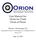 User Manual for: Orion for Clubs Orion at Home