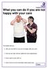 What you can do if you are not happy with your care