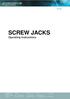 SCREW JACKS Operating Instructions