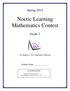 Noetic Learning Mathematics Contest