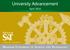 University Advancement. April 2014