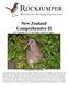 New Zealand Comprehensive II 22 nd October to 7 th November 2018 (17 days)