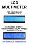 LCD MULTIMETER FOR YOUR SHACK. MEASUREMENT U, I, P, Ah FOR GREEN ENERGY - WIND TURBINE, SOLAR PANELS. MEASUREMENT U, I, P, Ah, kwh