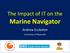 The Impact of IT on the. Marine Navigator. Andrew Eccleston. University of Plymouth