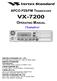 VX-7200 OPERATING MANUAL APCO P25/FM TRANSCEIVER. (Tentative) VERTEX STANDARD CO., LTD. VERTEX STANDARD YAESU EUROPE B.V. YAESU UK LTD.