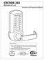CRCODE-202. Mechanical Lock. Instruction and Programming Manual. Before Installing: