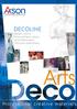 DECOLINE. Epoxy resins Polyurethane resins and elastomers Silicone elastomers. Professional creative materials