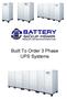 Built To Order 3 Phase UPS Systems