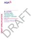 A-LEVEL DRAFT SPECIFICATION DESIGN AND TECHNOLOGY: PRODUCT DESIGN DRAFT 7552