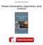 Power Generation, Operation, And Control PDF