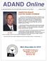 ADAND Online A web-based publication of the Automobile Dealers Association of North Dakota January 31, 2013
