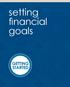 setting financial goals GETTING STARTED